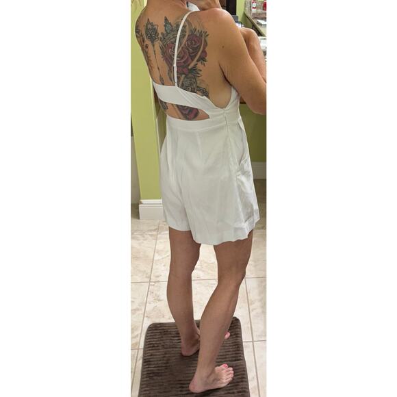 Susana Monaco linen cotton blend small romper $195 retail NWT with pockets - Picture 5 of 9